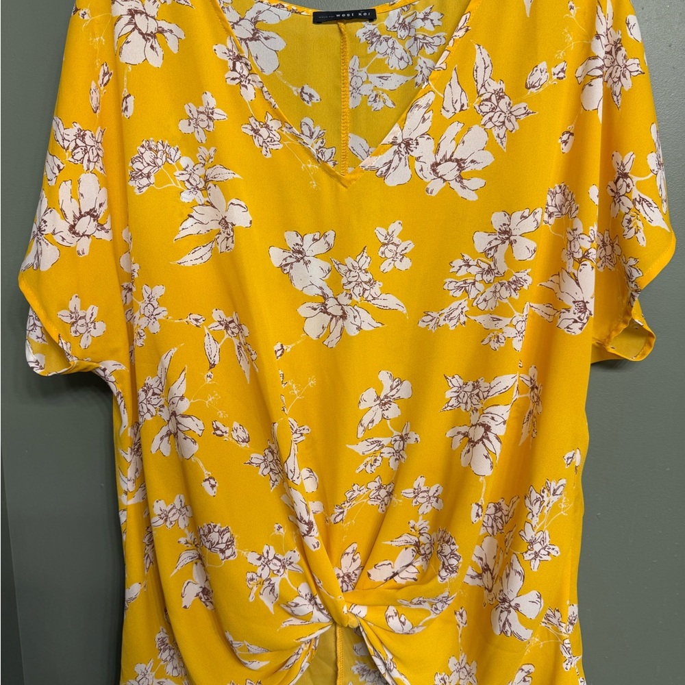 Floral Yellow Top stitch fix